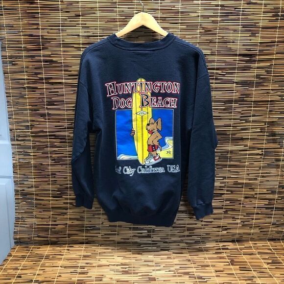 Ultimate Cotton Hanes Size Medium Huntington Dog Beach Surf City California USA - Picture 4 of 8